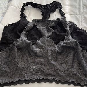 Bundle of Felina Lingerie XL Bralette Set - Black and Gray